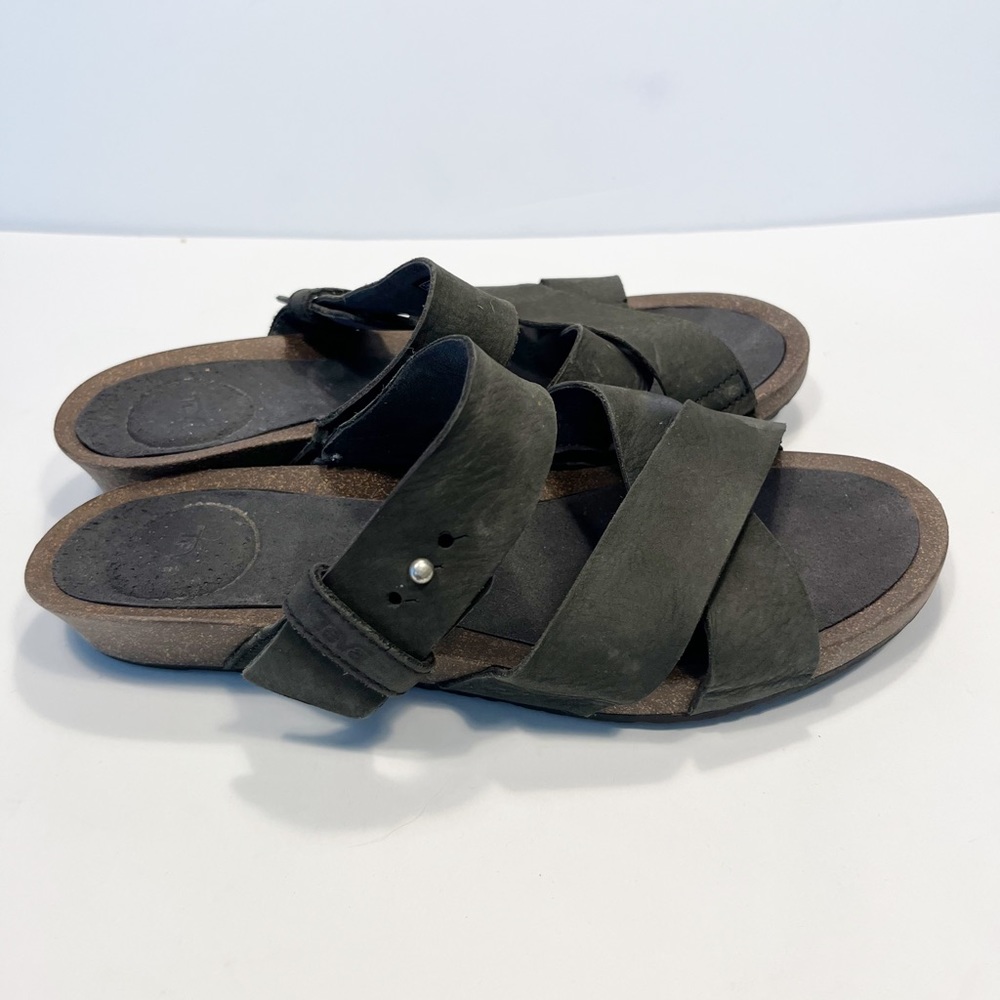 Teva Women Mahonia Slide Sandal foam footbed Black - Picture 9 of 14